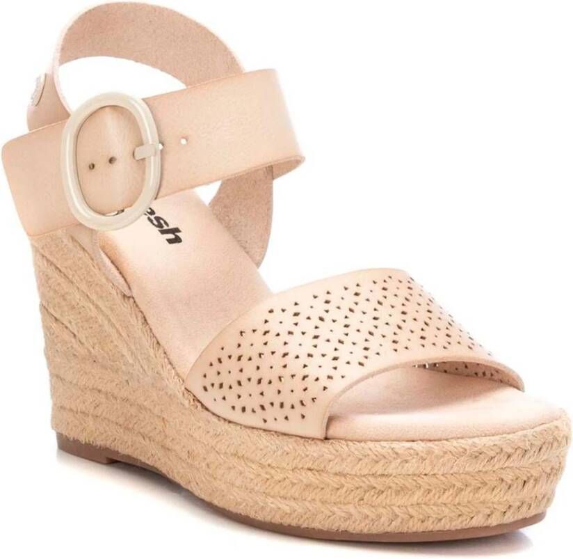 Refresh Esparto wedges Beige Dames