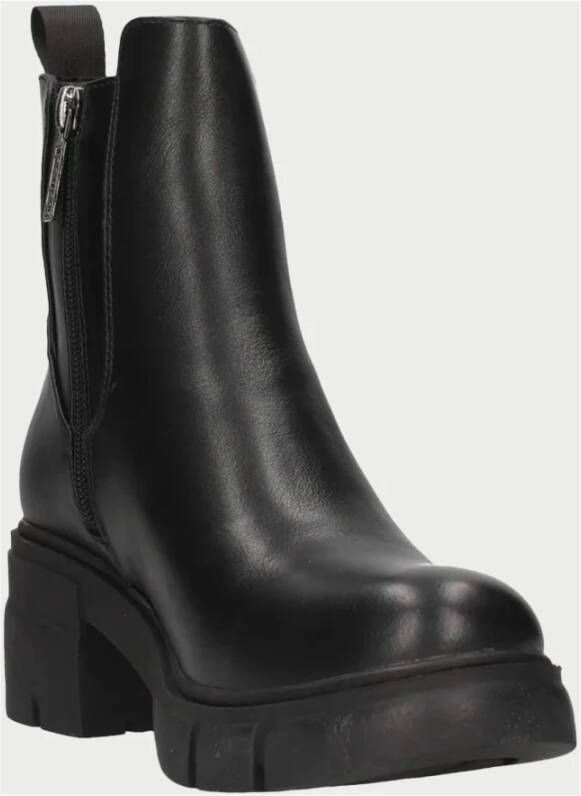 Refresh Zwarte laarzen met rits en 6 cm hak Black Dames