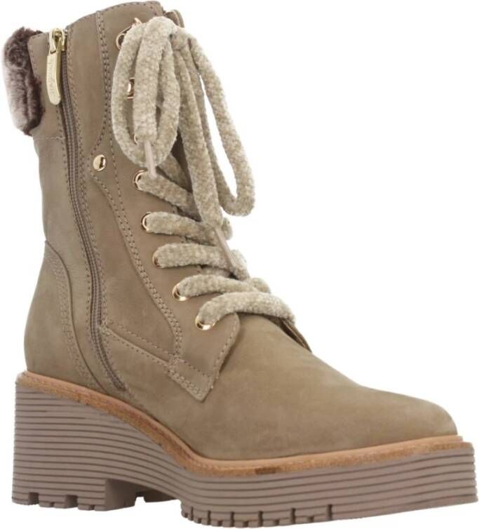 Regarde le Ciel Stijlvolle Lace-up Laarzen Brown Dames