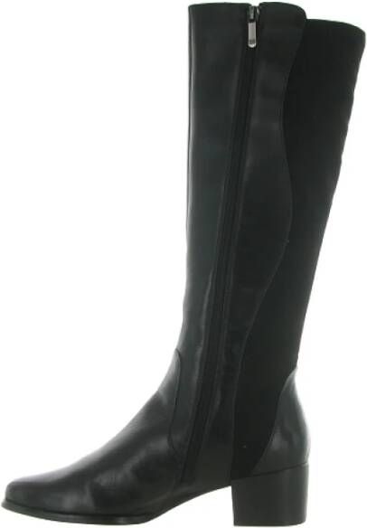 Regarde le Ciel Stijlvolle Leren en Stretch Schoenen Black Dames