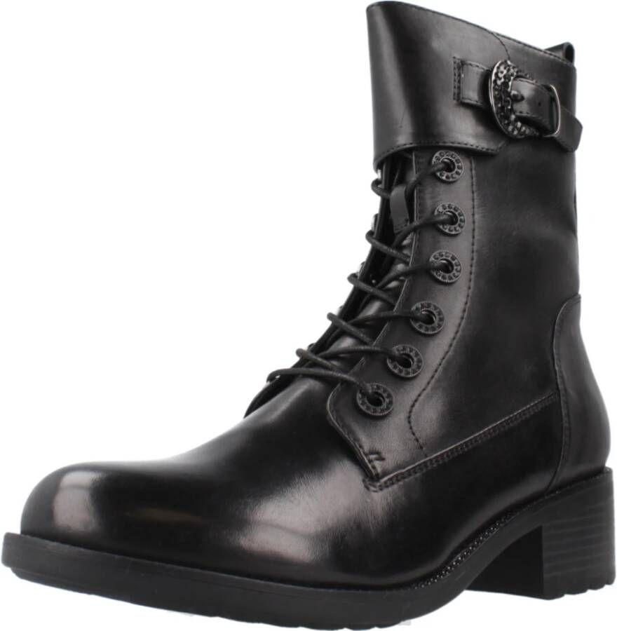 Regarde le Ciel Stijlvolle Veterschoenen Black Dames