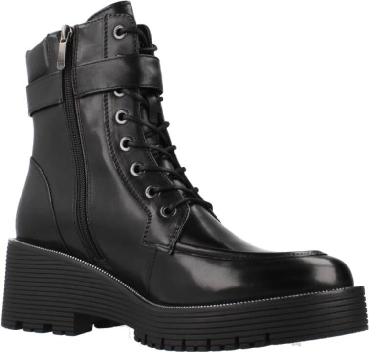 Regarde le Ciel Stijlvolle Veterschoenen Black Dames