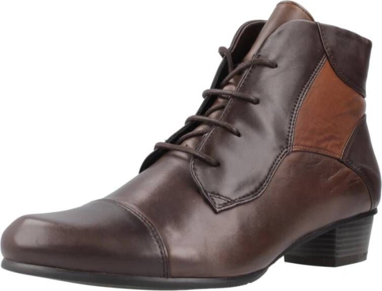 Regarde le Ciel Stijlvolle Veterschoenen met Hakken Brown Dames