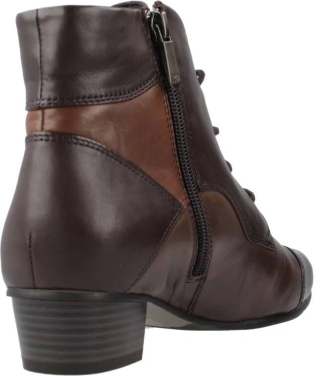 Regarde le Ciel Stijlvolle Veterschoenen met Hakken Brown Dames