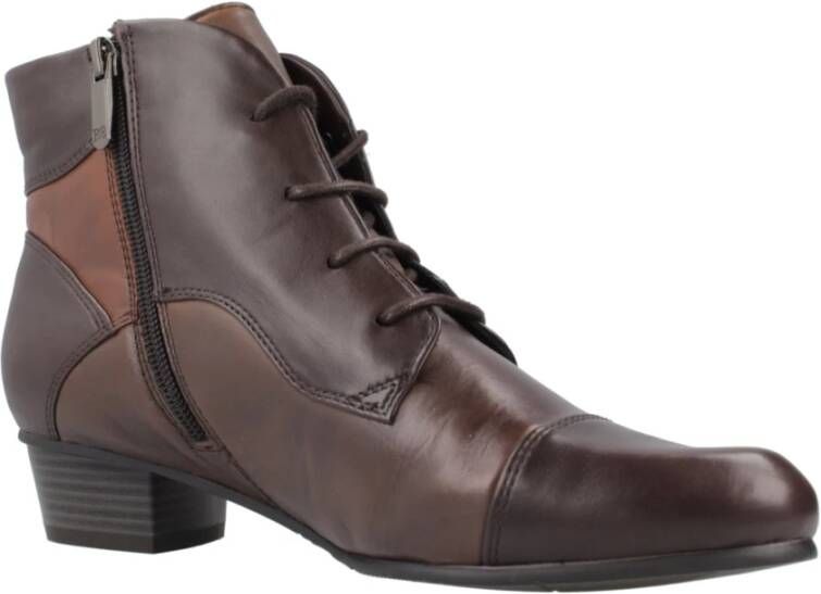 Regarde le Ciel Stijlvolle Veterschoenen met Hakken Brown Dames