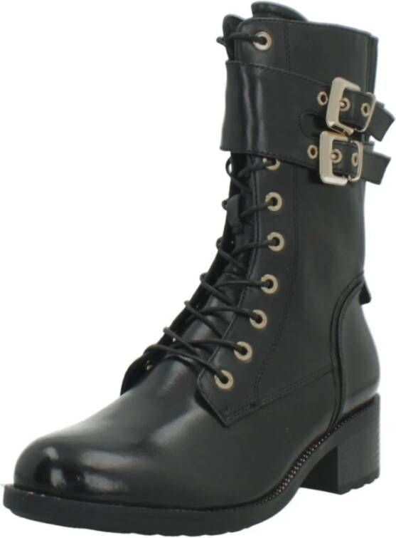 Regarde le Ciel Stijlvolle Veterschoenen voor Vrouwen Black Dames