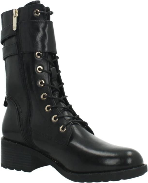 Regarde le Ciel Stijlvolle Veterschoenen voor Vrouwen Black Dames