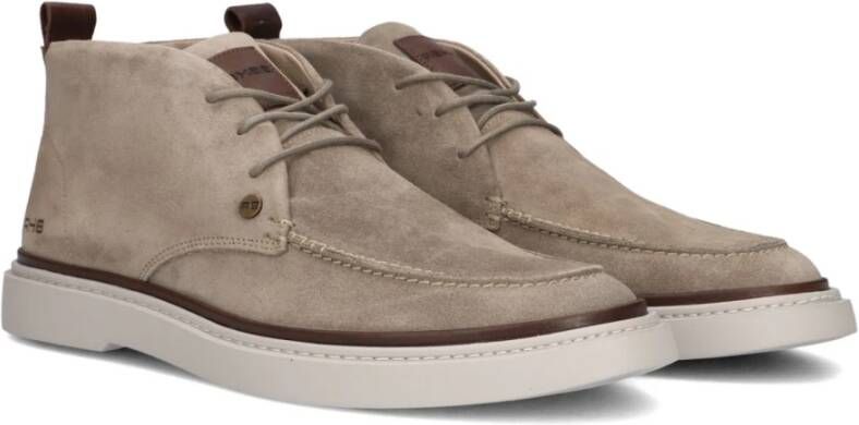 Rehab Beige Suède Veterschoenen Beige Heren