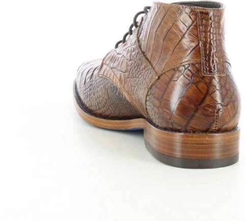 Rehab Heren Cognac Croco Leren Schoenen Brown Heren