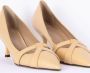 ReLac Stijlvolle Leren Pumps in Chanel Kleur Beige Dames - Thumbnail 4