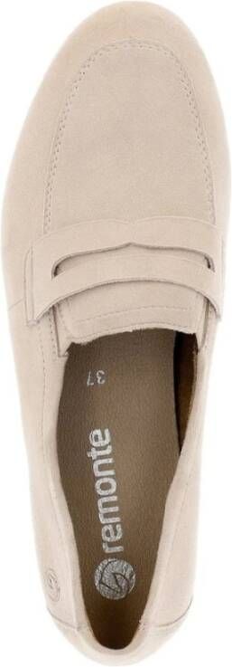 Remonte Beige Casual Gesloten Loafers Vrouwen Beige Dames