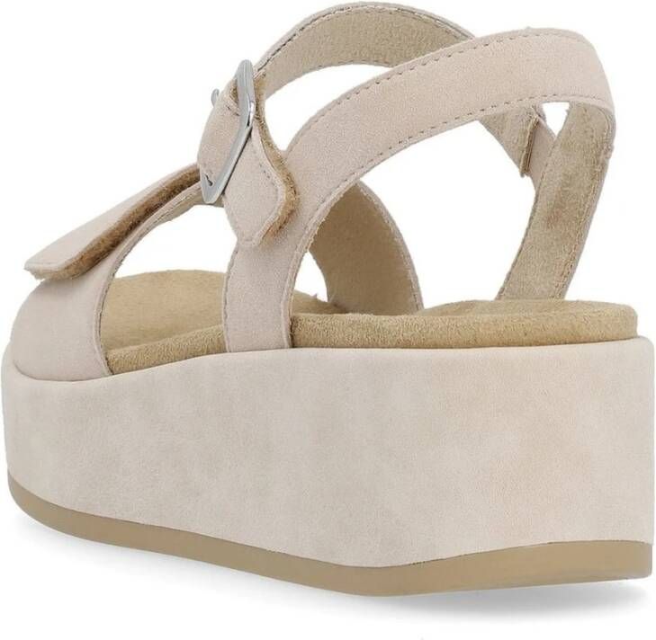 Remonte Beige Casual Platte Sandalen Vrouwen Beige Dames