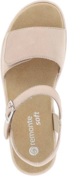 Remonte Beige Casual Platte Sandalen Vrouwen Beige Dames