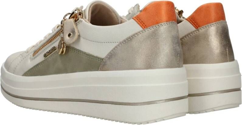 Remonte Beige Platform Sneaker met Verwijderbare Binnenzool Multicolor Dames