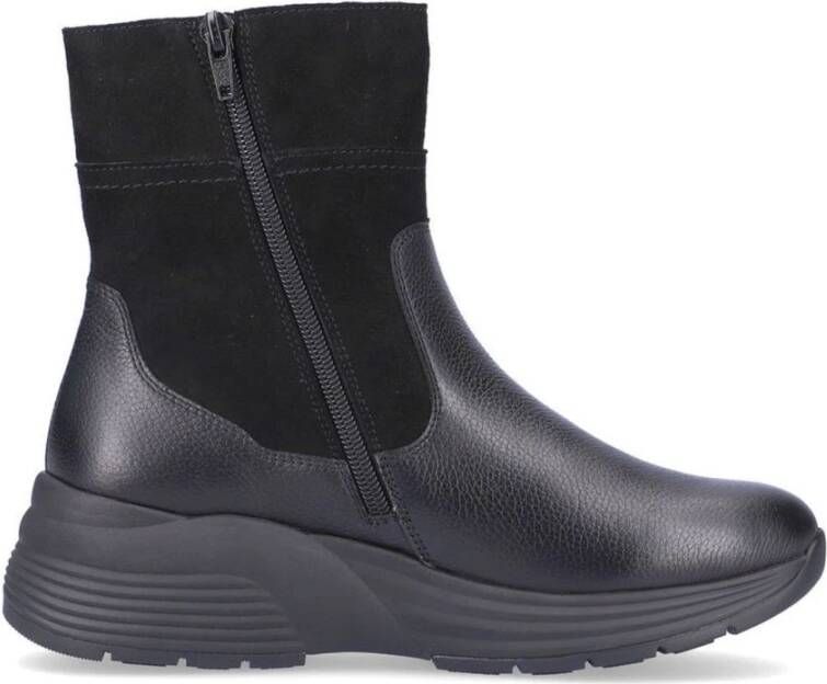 Remonte black casual closed booties Zwart Dames