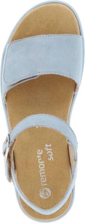 Remonte Blauwe Casual Platte Sandalen Vrouwen Blue Dames