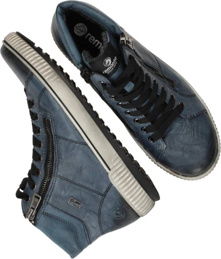 Remonte Blauwe Jeans Veterschoenen Blue Dames