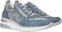 Remonte Blauwe Sneakers met Bladerenmotief voor Dames Blue Dames - Thumbnail 13