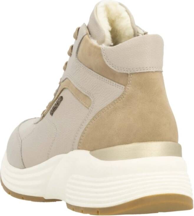 Remonte Casual Beige Gesloten Dames Enkellaarsjes Beige Dames