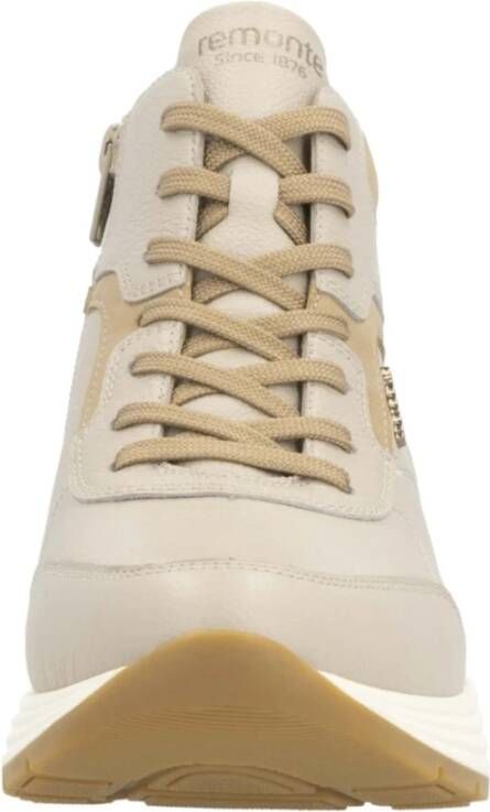 Remonte Casual Beige Gesloten Dames Enkellaarsjes Beige Dames