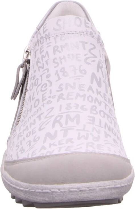 Remonte Casual Leren Schoenen met Ritssluiting White Dames