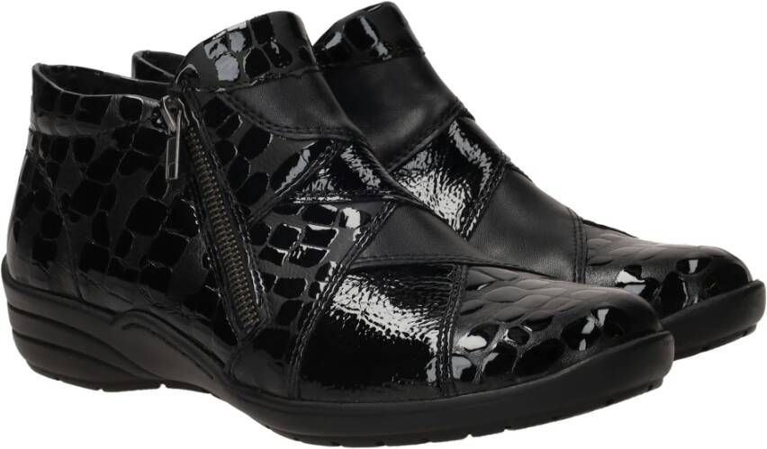 Remonte Elegante Instapschoenen met Ritsdetails Black Dames