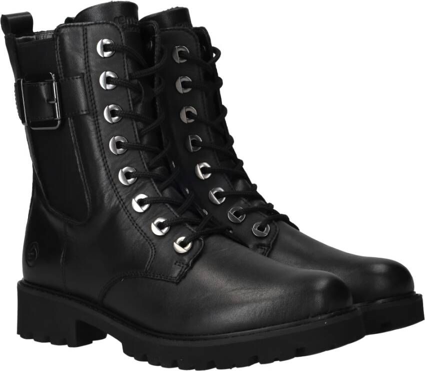 Remonte Elegante Veterschoenen met Gun Metal Details Black Dames