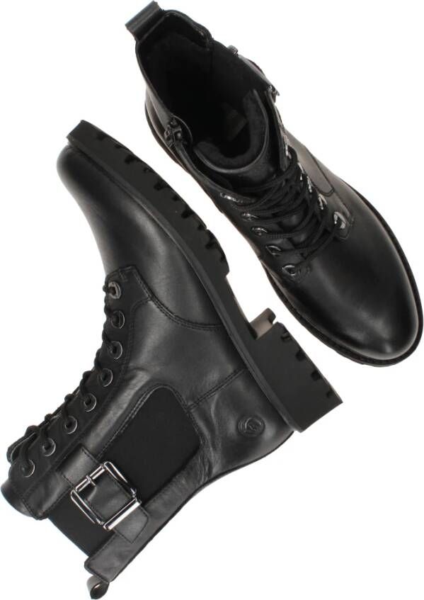 Remonte Elegante Veterschoenen met Gun Metal Details Black Dames