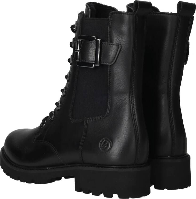 Remonte Elegante Veterschoenen met Gun Metal Details Black Dames