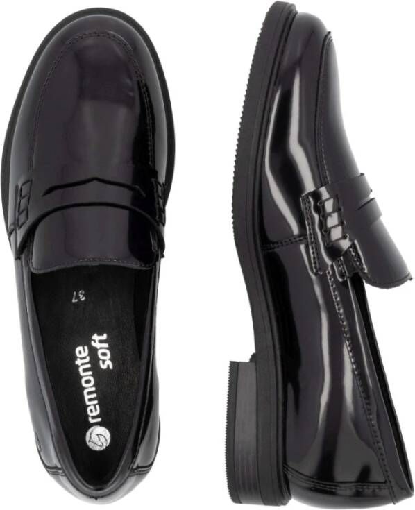 Remonte Elegante Zwarte Gesloten Loafers Damesschoenen Black Dames