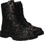 Remonte Metallic Dierenprint Veterschoen Black Dames - Thumbnail 7