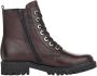 Remonte Bordo Casual Leather Booties Rood Dames - Thumbnail 5