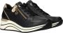 Remonte Stijlvolle Comfort Sneaker met Gouden Accenten Black Dames - Thumbnail 12