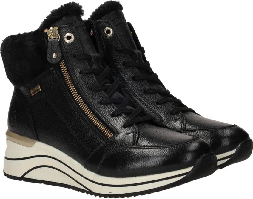 Remonte Warmgevoerde Veterschoenen voor Dames Black Dames