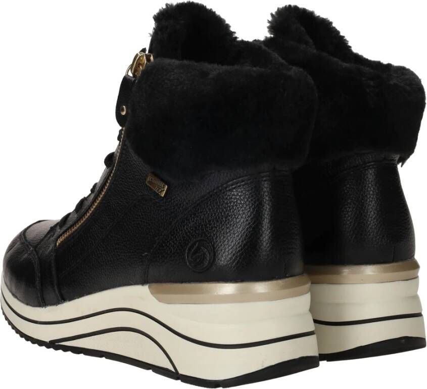 Remonte Warmgevoerde Veterschoenen voor Dames Black Dames