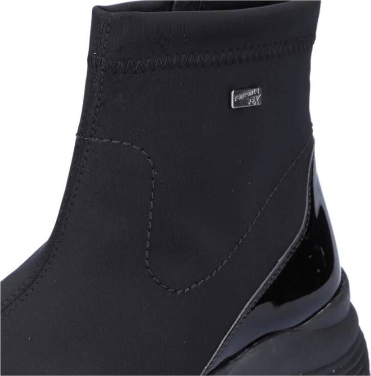 Remonte Zwarte Casual Enkellaarsjes Vrouwen Black Dames