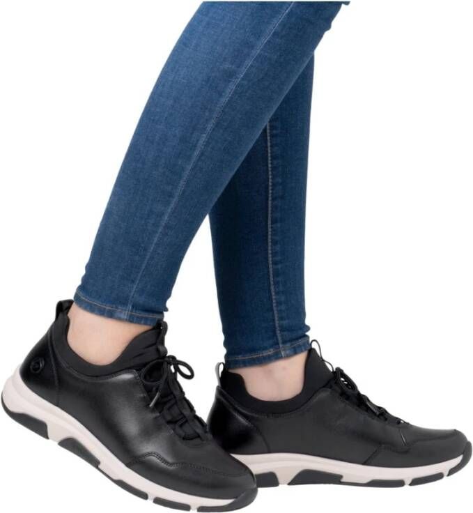 Remonte Zwarte Casual Gesloten Sneakers voor Dames Black Dames