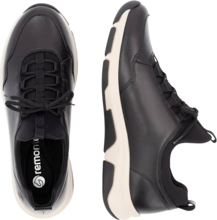 Remonte Zwarte Casual Gesloten Sneakers voor Dames Black Dames