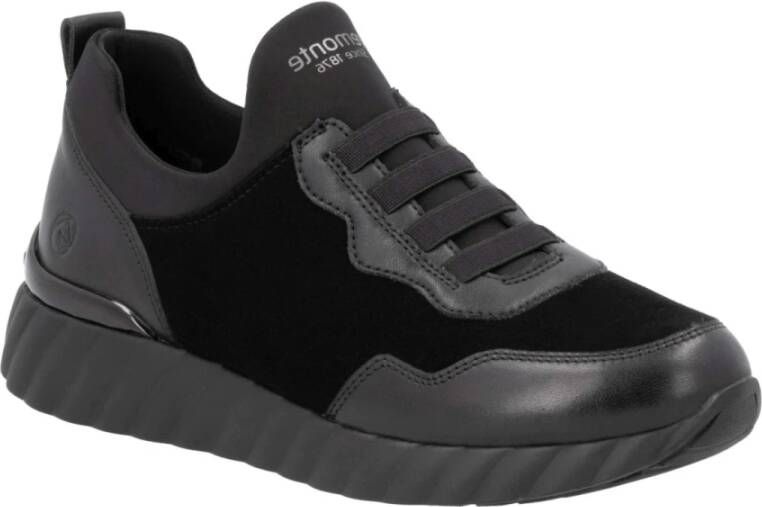 Remonte Zwarte Casual Gesloten Sneakers voor Dames Black Dames