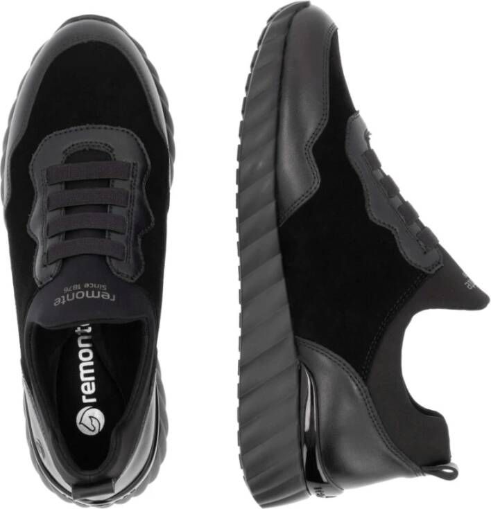 Remonte Zwarte Casual Gesloten Sneakers voor Dames Black Dames