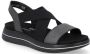 Remonte Zwarte Casual Open Sandalen Vrouwen Black Dames - Thumbnail 3