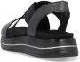 Remonte Zwarte Casual Open Sandalen Vrouwen Black Dames - Thumbnail 3