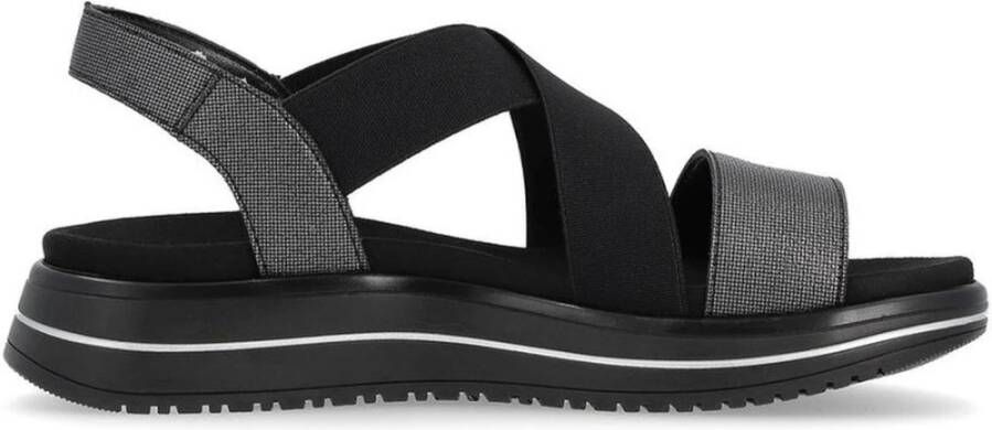 Remonte Zwarte Casual Open Sandalen Vrouwen Black Dames