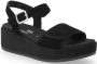 Remonte Zwarte Casual Platte Sandalen Black Dames - Thumbnail 3