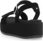 Remonte Zwarte Casual Platte Sandalen Black Dames - Thumbnail 4