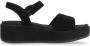 Remonte Zwarte Casual Platte Sandalen Black Dames - Thumbnail 6