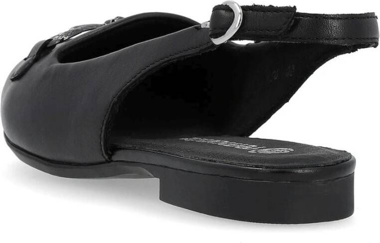 Remonte Zwarte platte sandalen voor vrouwen Black Dames