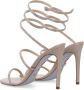 René Caovilla Beige Goud Satijn Cleo Kristal Sandalen Yellow Dames - Thumbnail 4