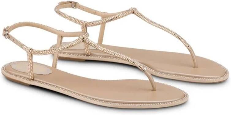 René Caovilla Beige Sandalen met Unieke Stijl Beige Dames