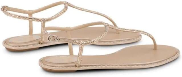 René Caovilla Beige Sandalen met Unieke Stijl Beige Dames